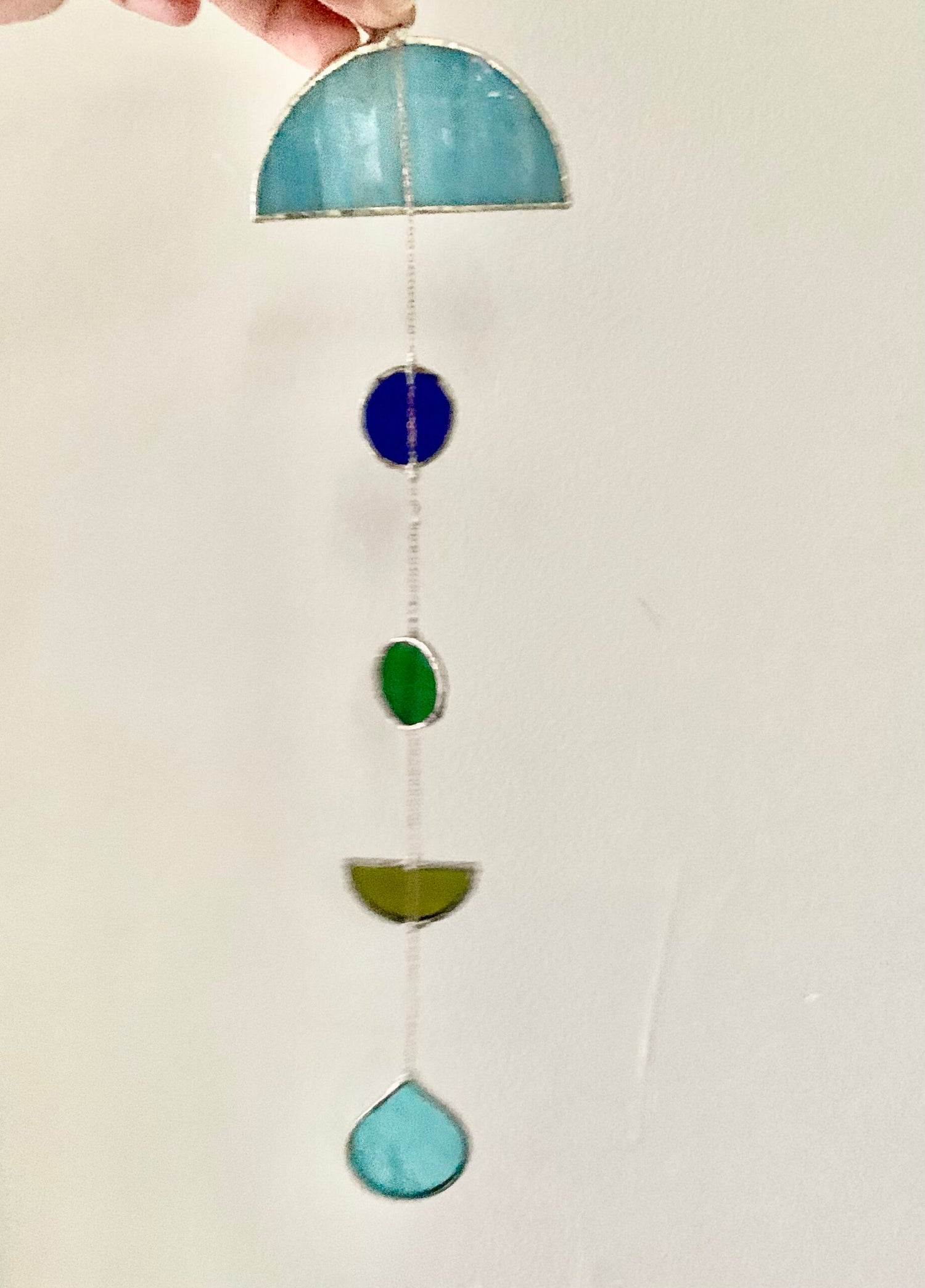 Stained glass mobiles multicolored