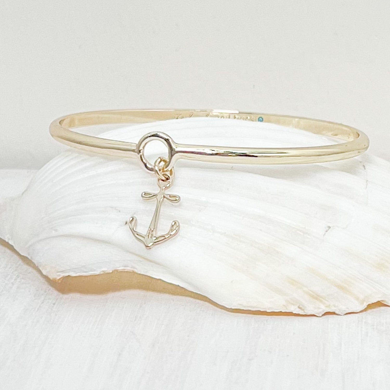 plymouth anchor bangle gold