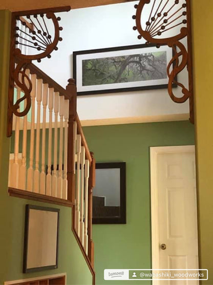 Art Nouveau Victorian Corner Fan Set