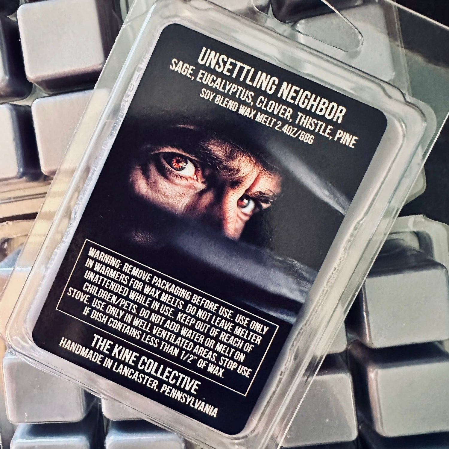 the-writing-on-the-wall-made-to-order-spooky-wax-melts-black-tea-patchouli-cinnamon-the-kine-collective