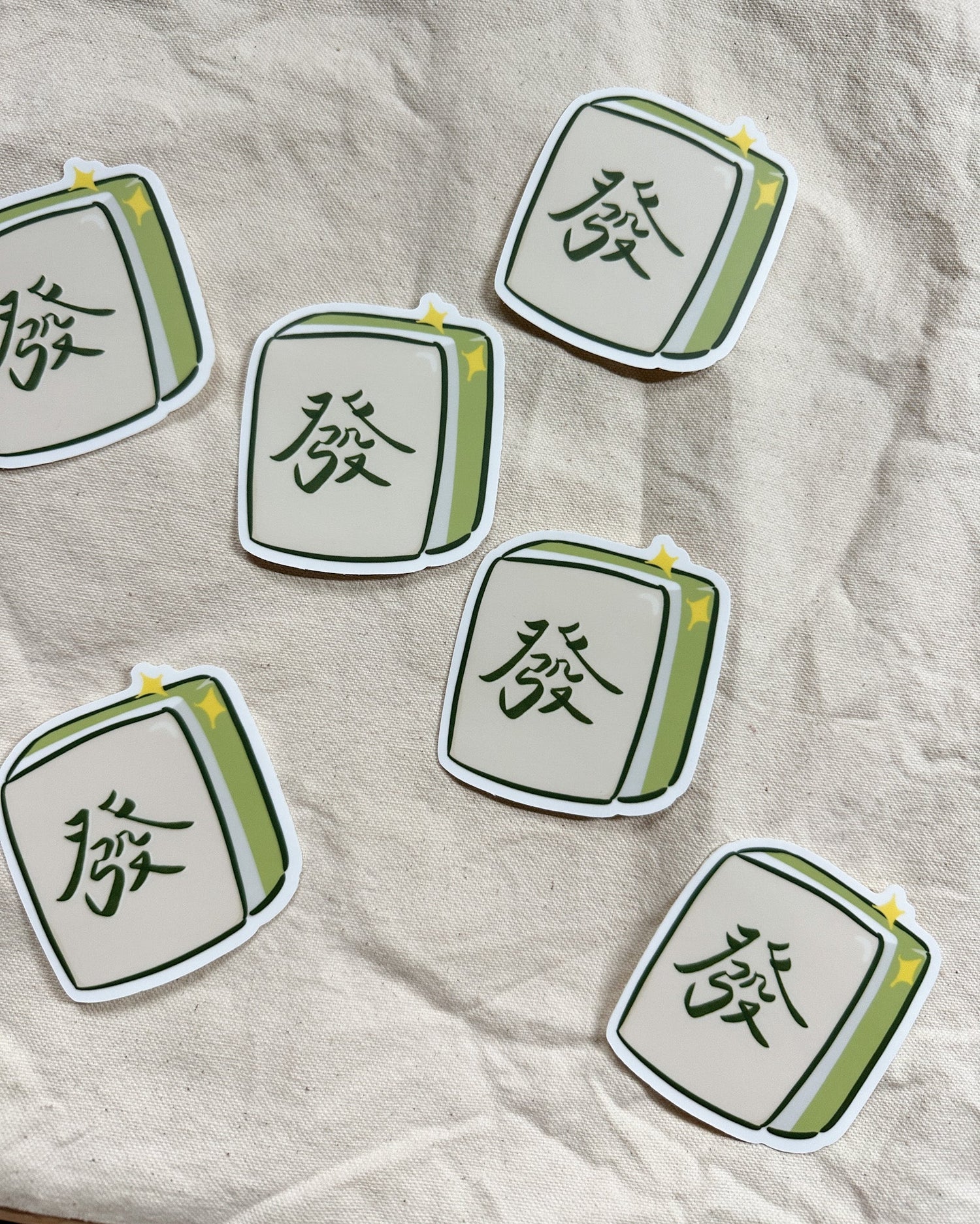 發 "Fa"/"Fat" Mahjong Tile Sticker (Matte)