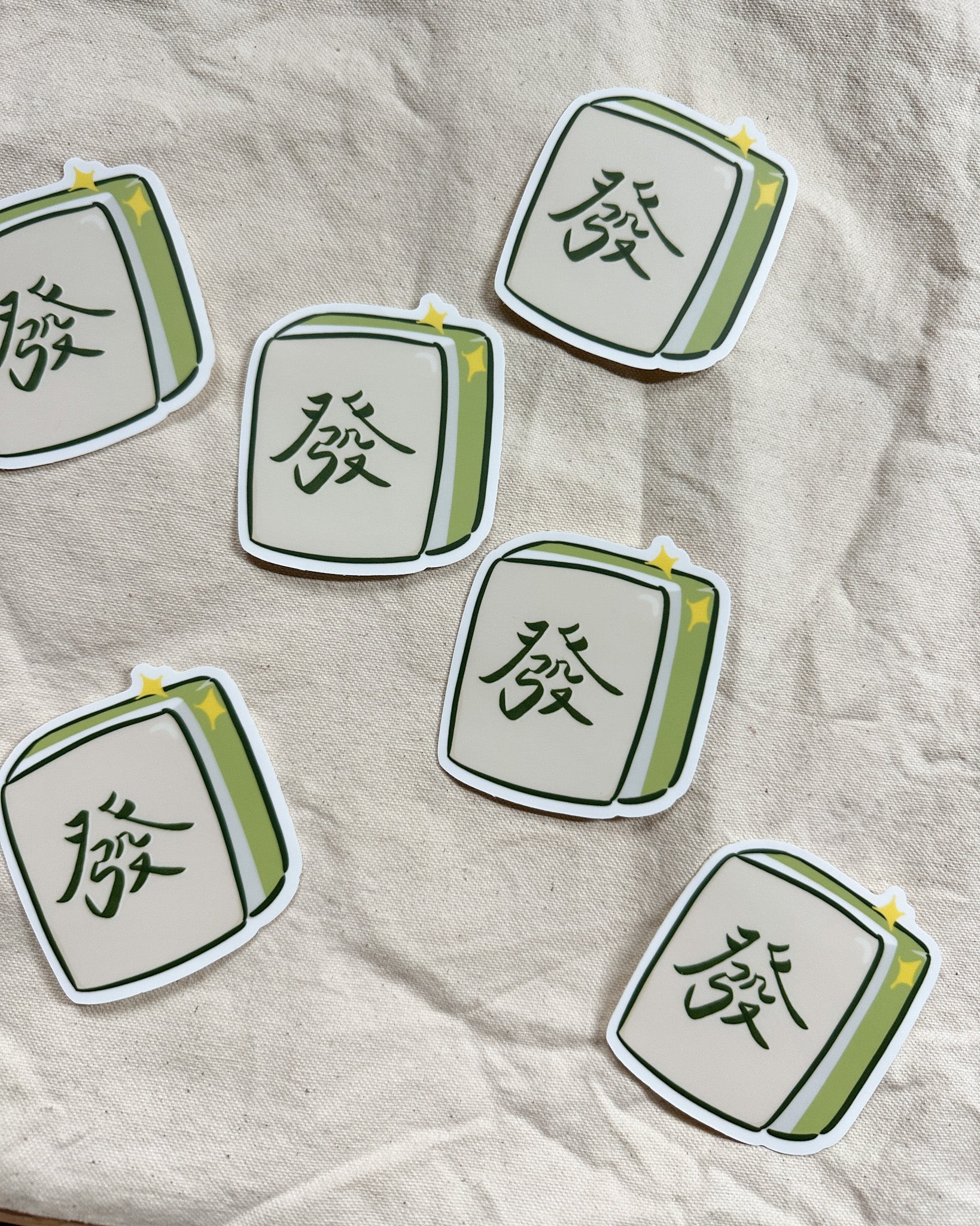 發 "Fa"/"Fat" Mahjong Tile Sticker (Matte)