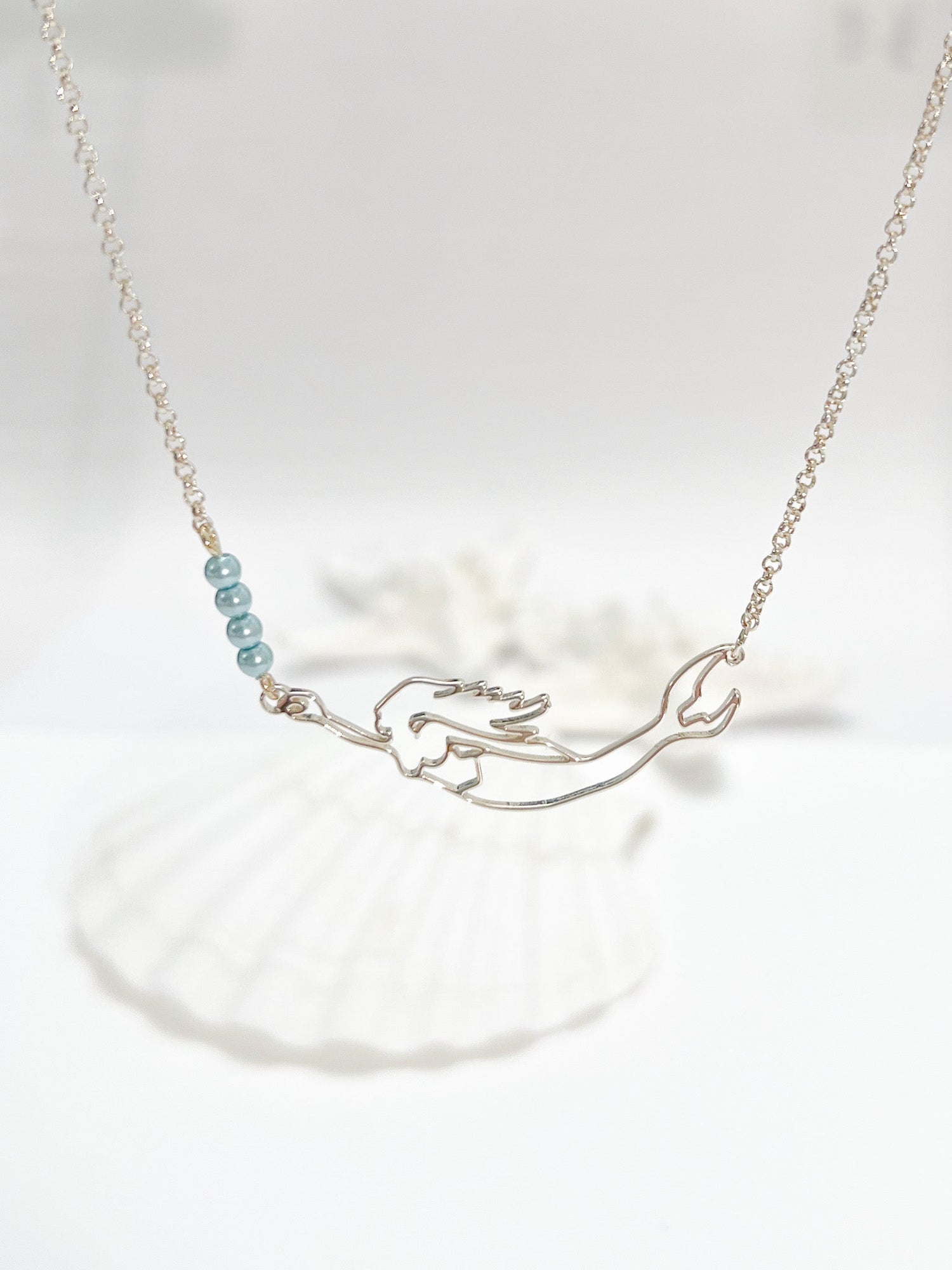 nantucket mermaid collar necklace -gold