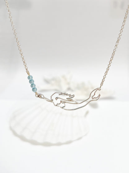 nantucket mermaid collar necklace -gold