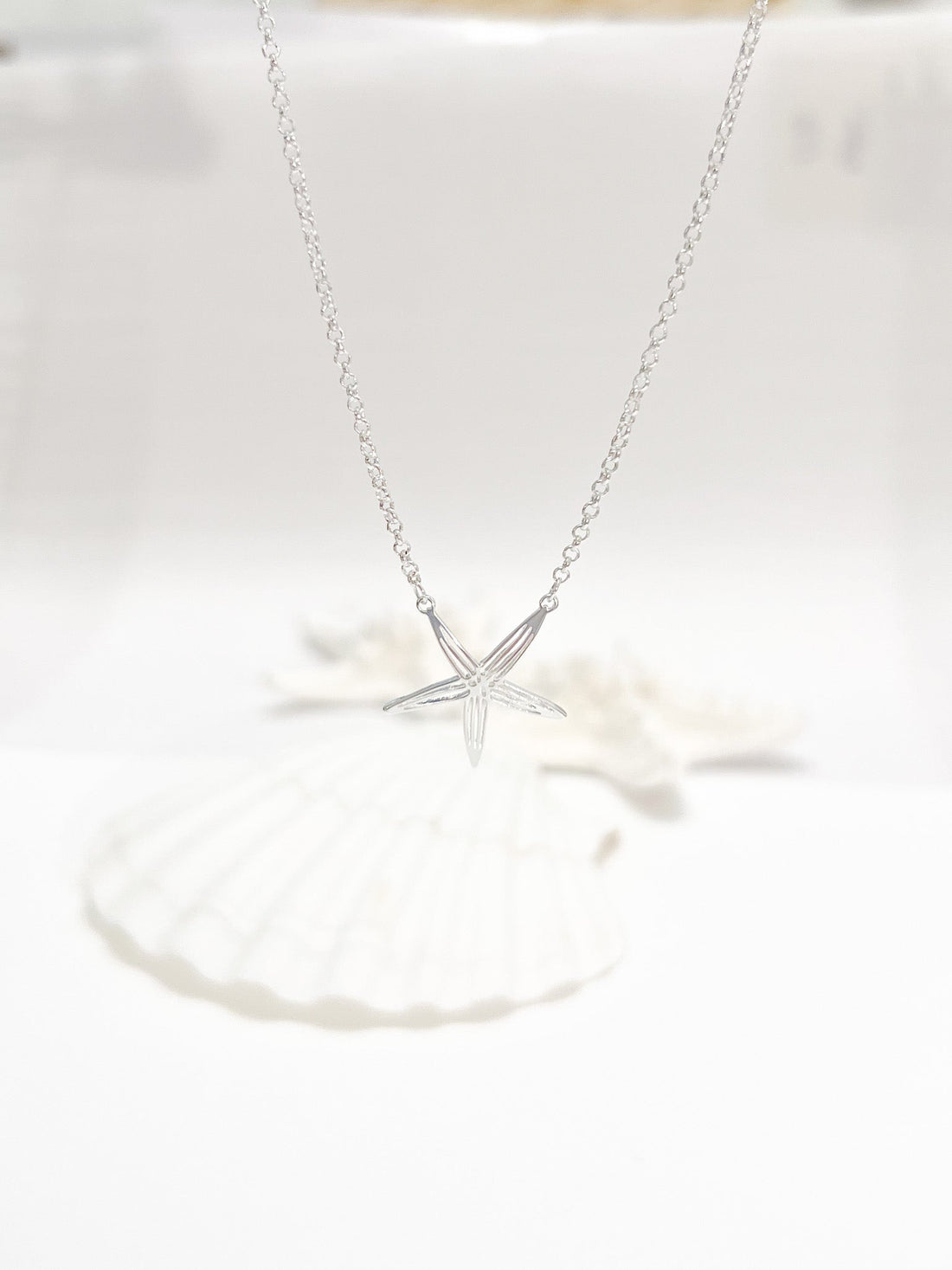 sea bright sea star necklace silv