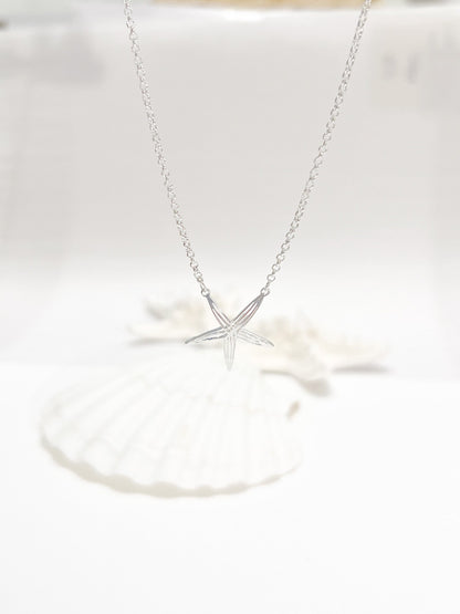sea bright sea star necklace silv