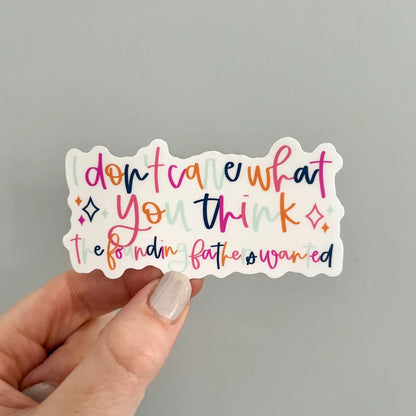 I don&