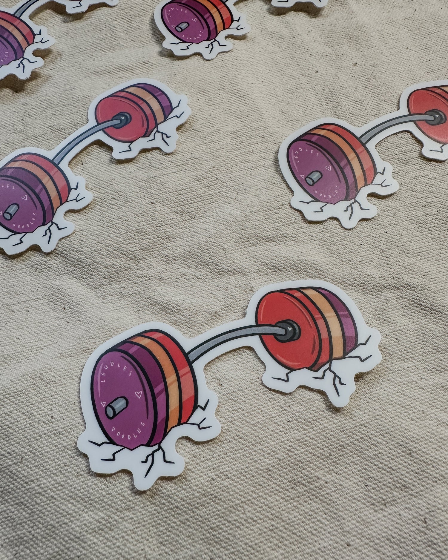 Stronger Together Subtle Pride Barbell Sticker (Matte)