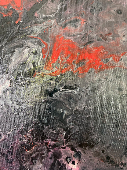 Martian Skies - 11"x14" Abstract Acrylic Pour Painting