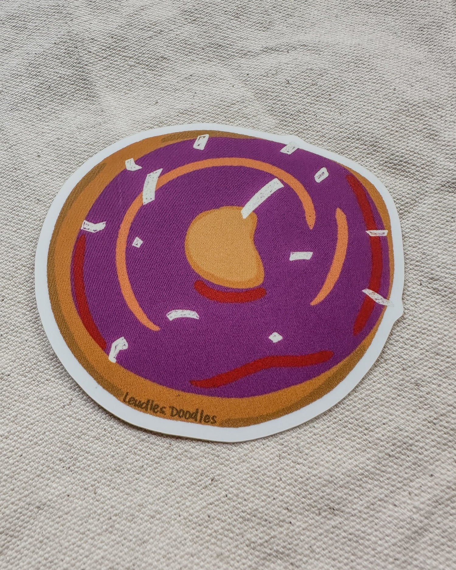 Lesbian Subtle Pride Donut Sticker (Matte)