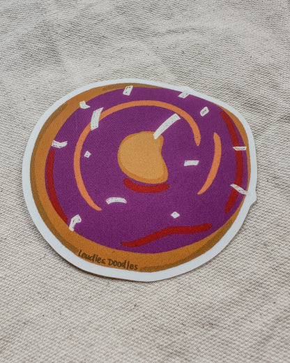 Lesbian Subtle Pride Donut Sticker (Matte)