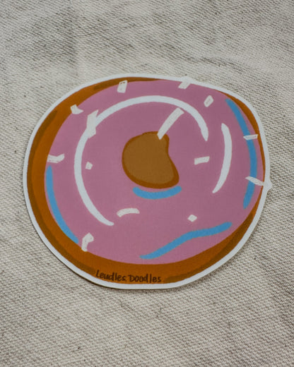Transgender Subtle Pride Donut Sticker (Matte)