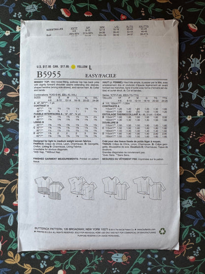 Butterick B5955 Lg/XL Sewing Pattern