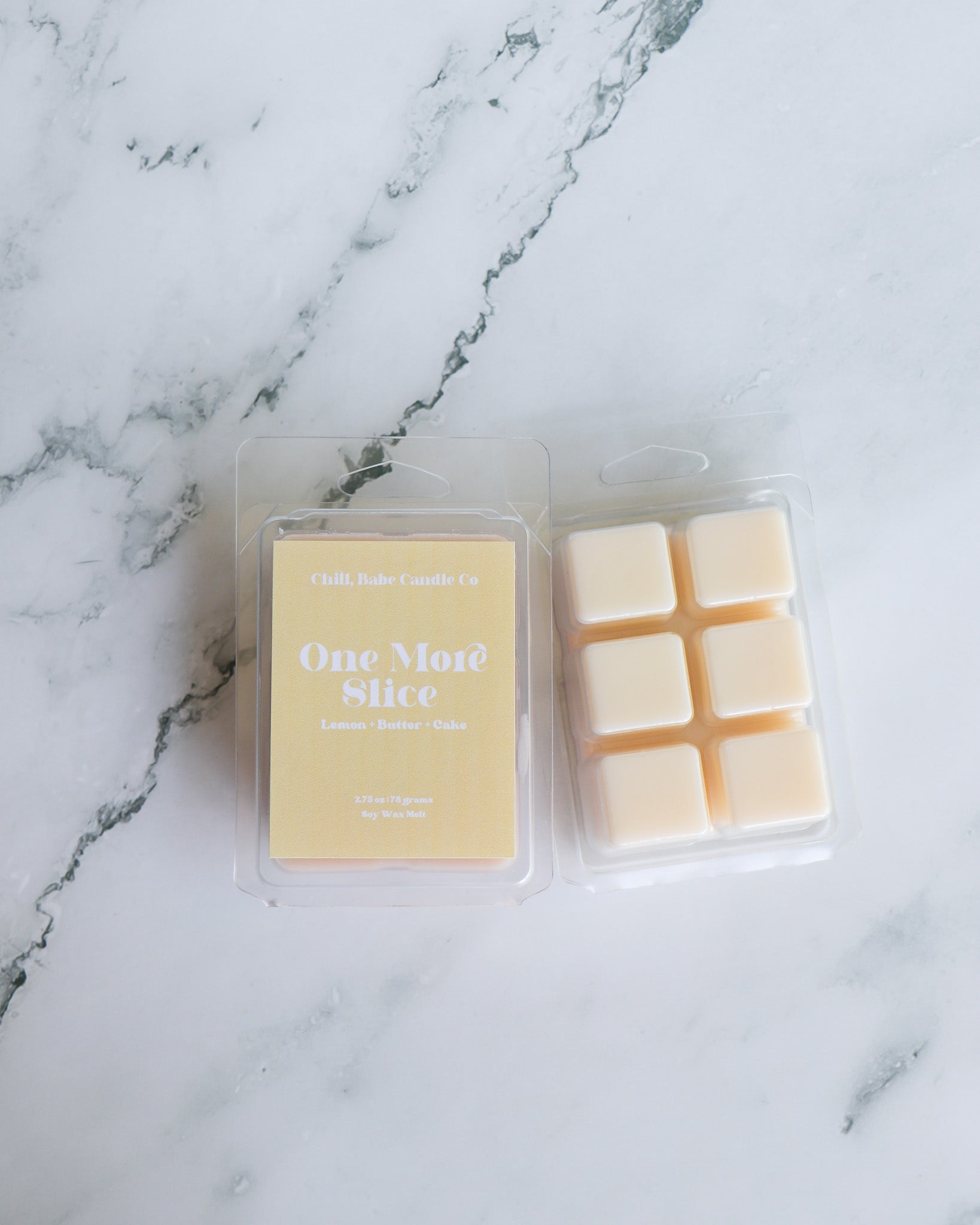 One More Slice Wax Melt front &amp; back