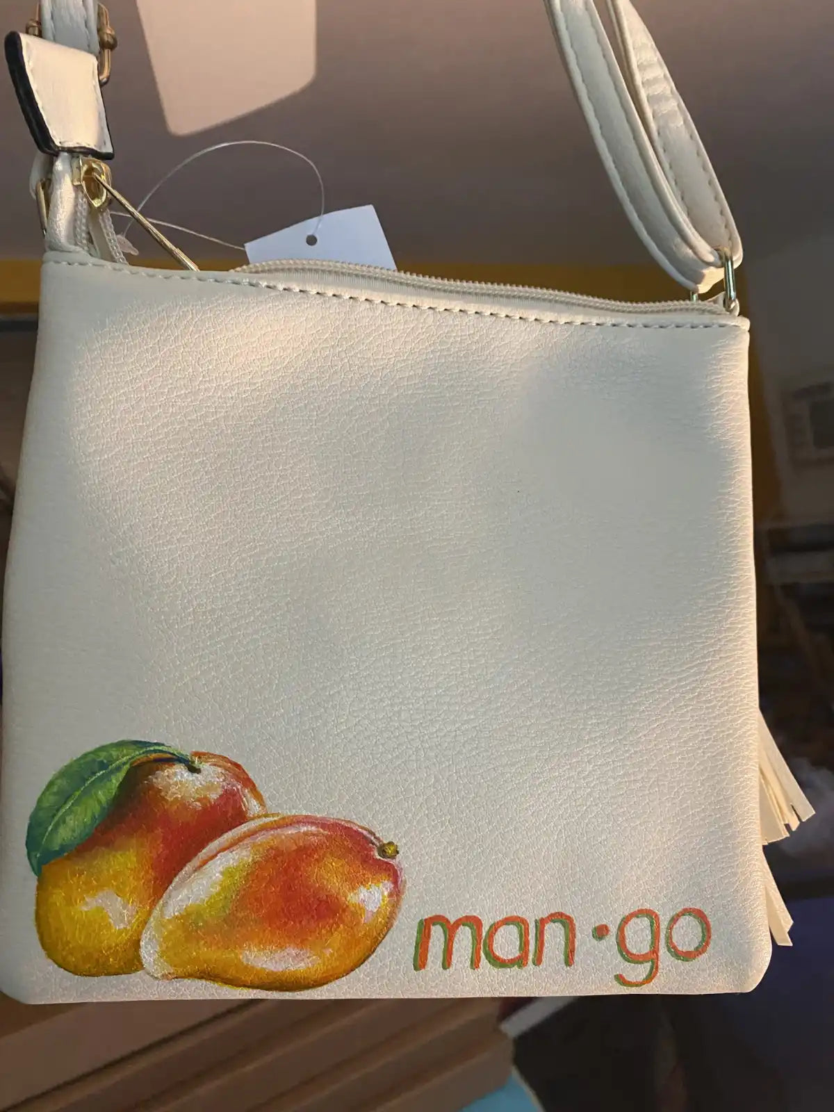 Tropical painted purse: "Man.Go &amp;amp; Pa.Pa.Ya"