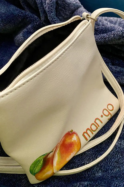 Tropical painted purse: "Man.Go &amp;amp; Pa.Pa.Ya"