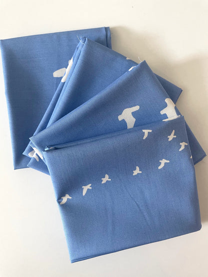 Flight Cornflower Fat Quarter Organic Cotton Poplin