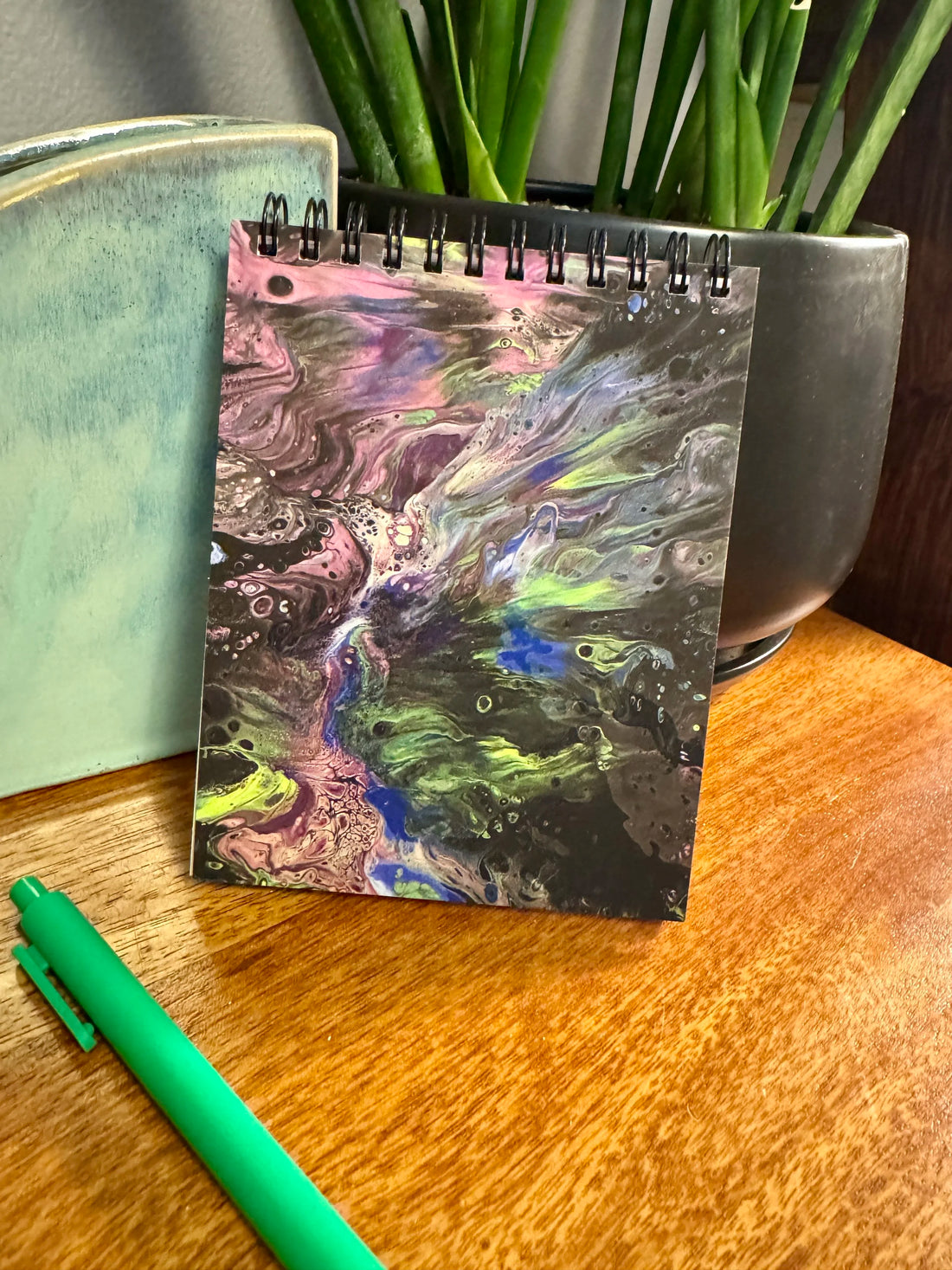 Purple, Blue, Green Notepad - 4.25"x5.5" - Soft touch cover