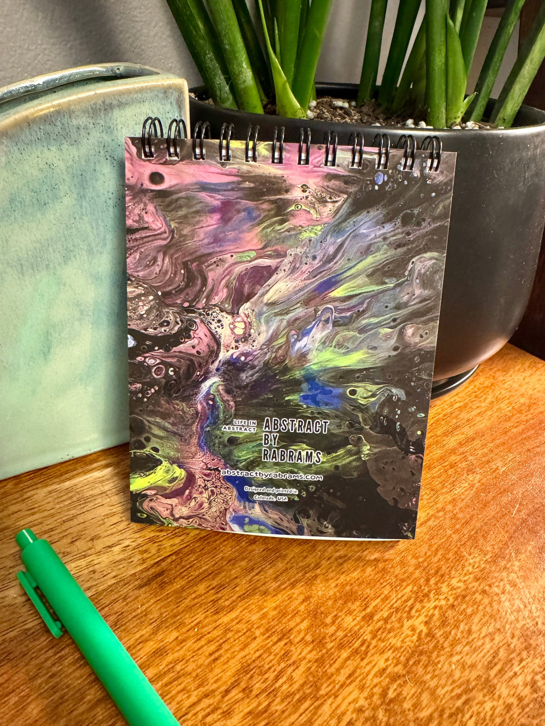 Purple, Blue, Green Notepad - 4.25"x5.5" - Soft touch cover