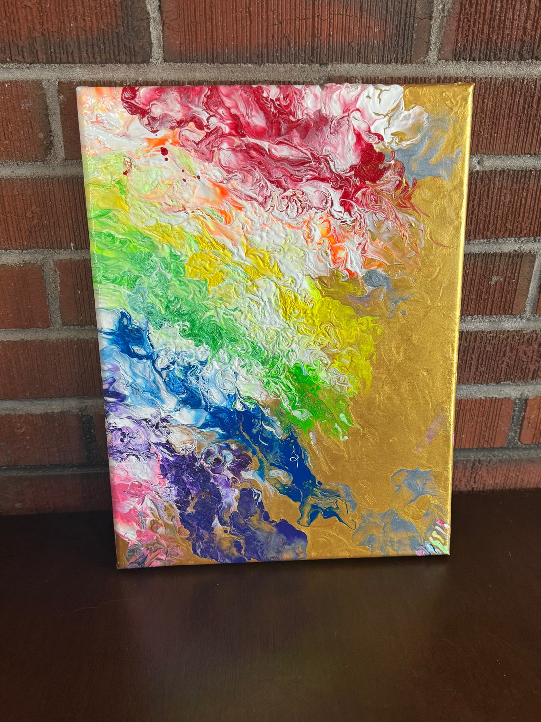 Abstract Rainbow Painting "Awesome Like You 