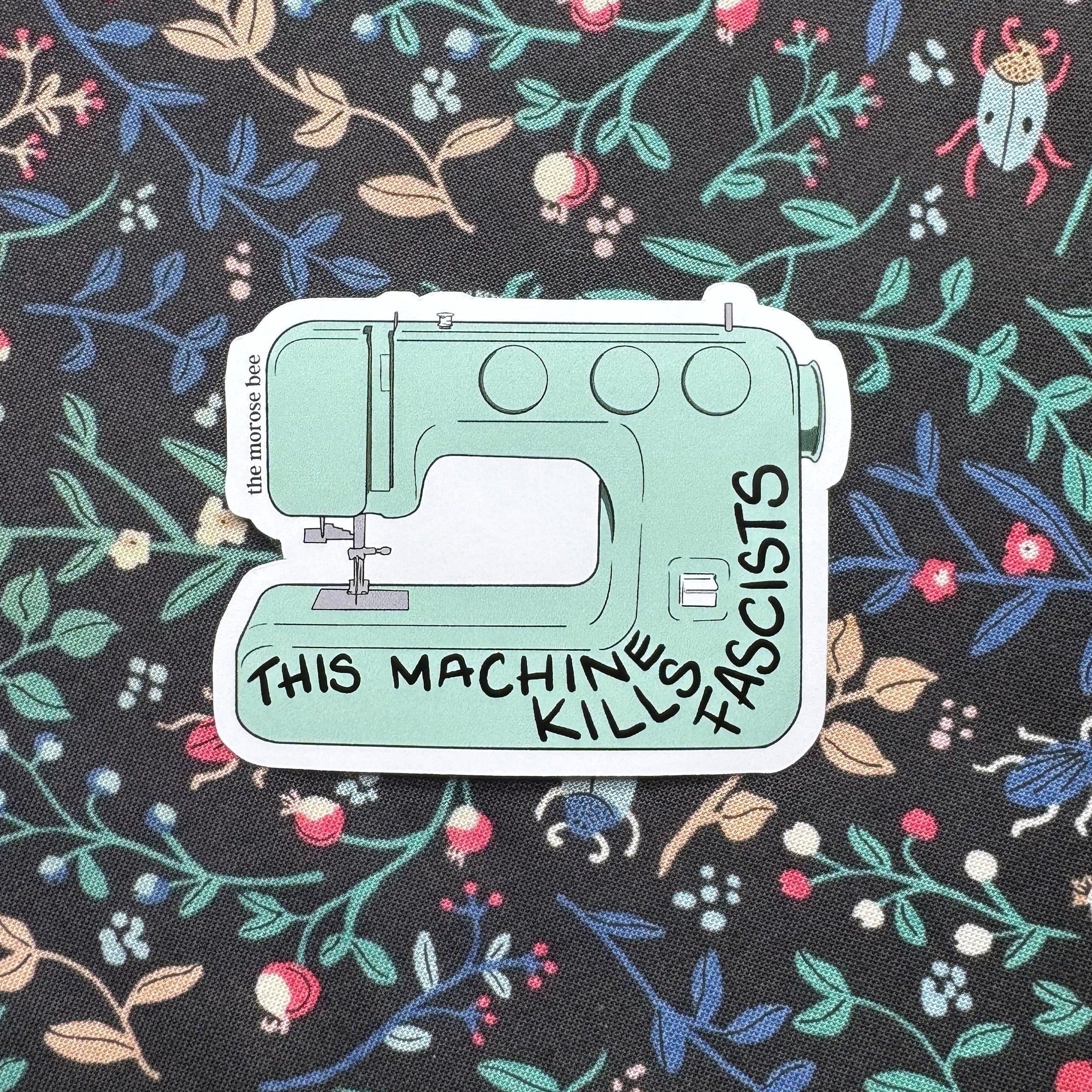 Sewing machine design with text &