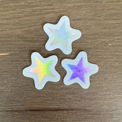 Mini holographic star sticker