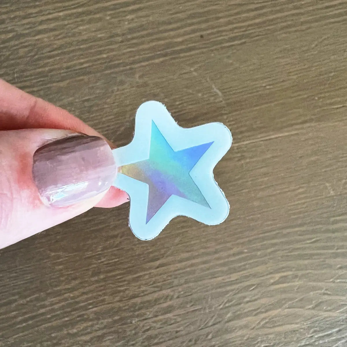 Mini holographic star sticker