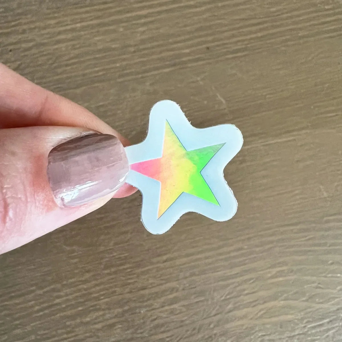 Mini holographic star sticker