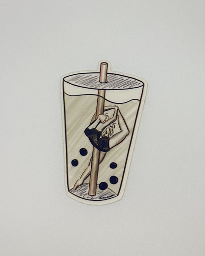 Boba Pearl Dancer Sticker (Matte Translucent)