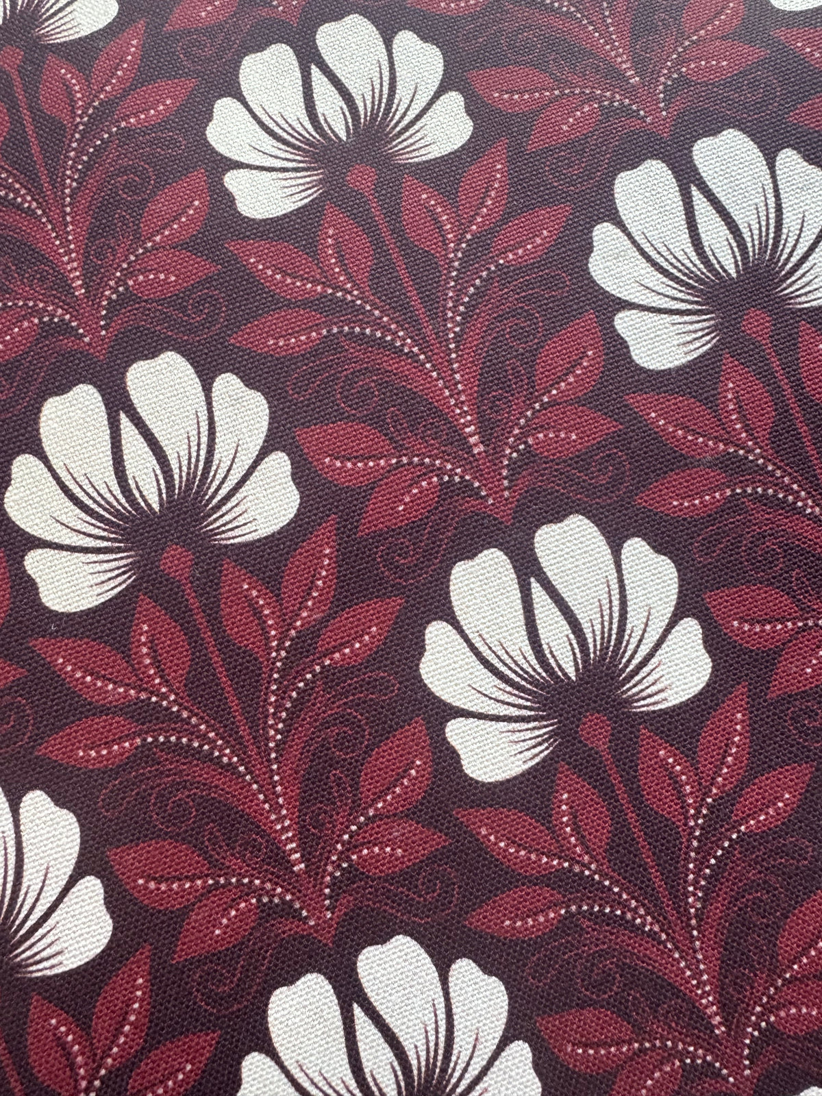 Magic Flowers Organic Canvas Fabric
