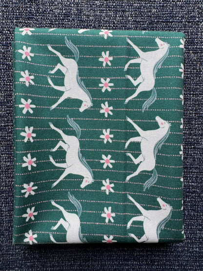 Fat Quarter Green Howdy Happy Homestead Organic Cotton Fabric