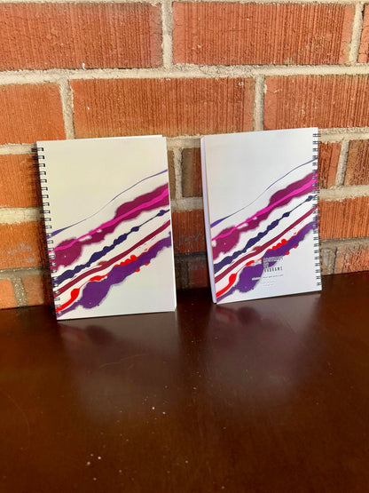 Pink and Purple Soft Touch Cover Spiral Journal -  5.5"x8"