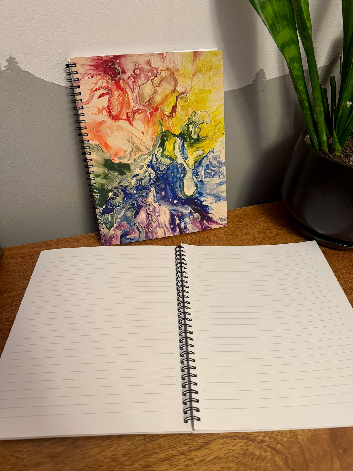 Rainbow Soft Touch Cover Spiral Journal – 8"x10" Pride Journal, 120 Pages