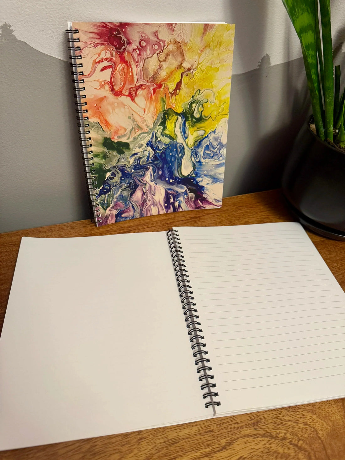 Rainbow Soft Touch Cover Spiral Journal – 8"x10" Pride Journal, 120 Pages