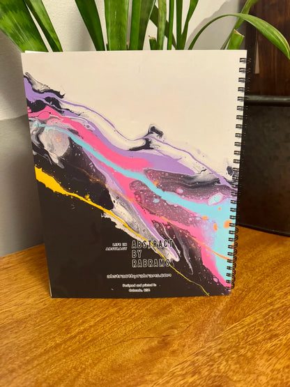 Abstract Pastel Soft Touch Cover Spiral Journal - 8"x10"