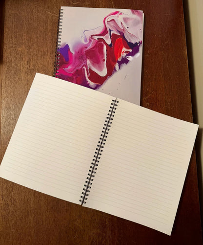 Pink, Orange, Purple Soft Touch Cover Spiral Journal -  8"x10"