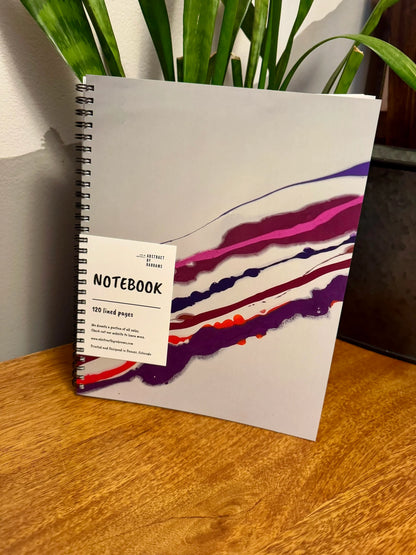 Pink and Purple Soft Touch Cover Spiral Journal -  8"x10"