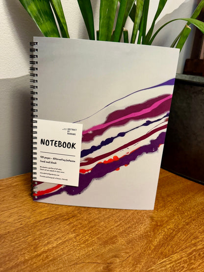 Pink and Purple Soft Touch Cover Spiral Journal -  8"x10"
