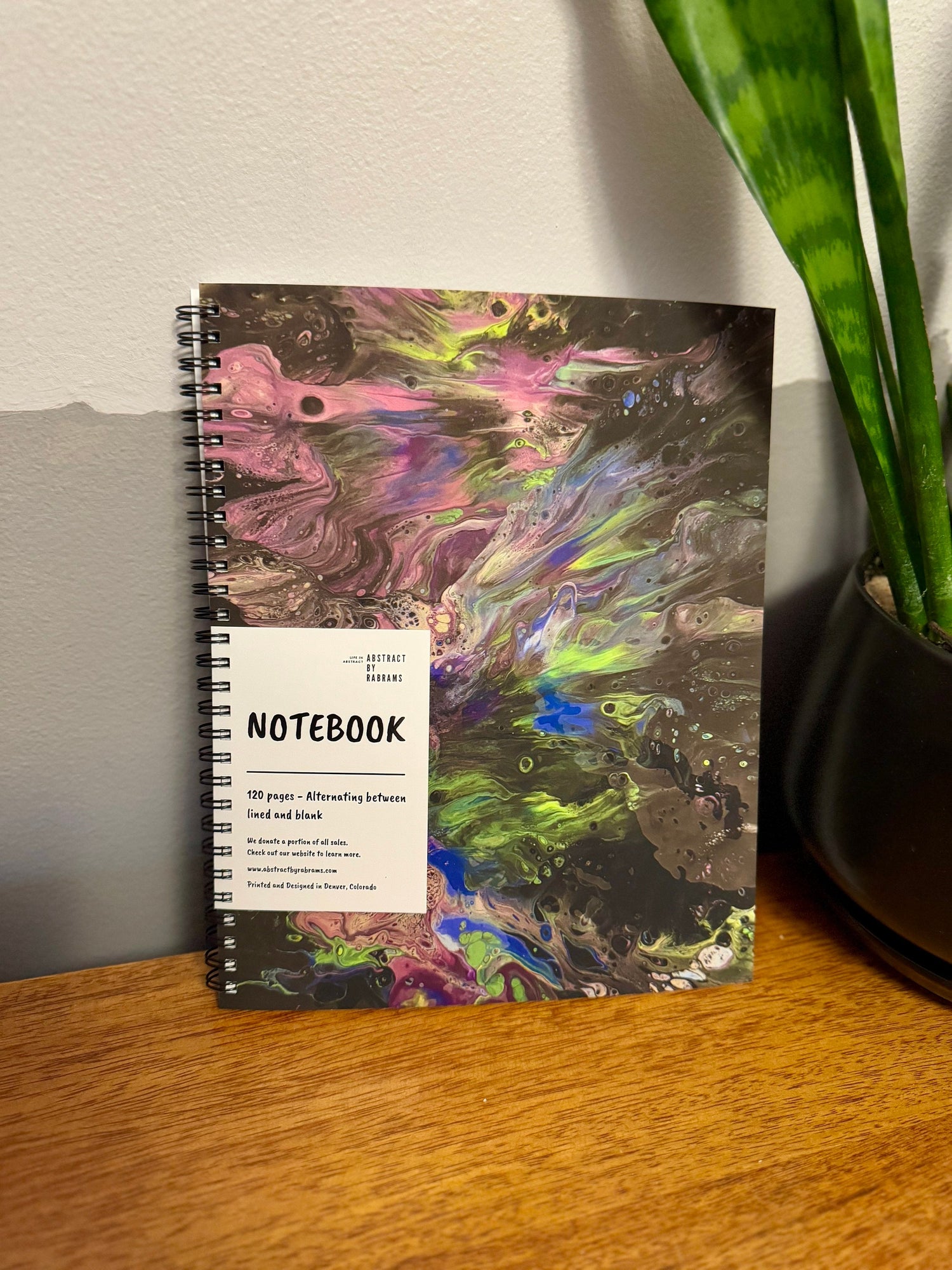 Purple, Blue, Green - Peacock - Soft Touch Cover Spiral Journal -  8"x10"