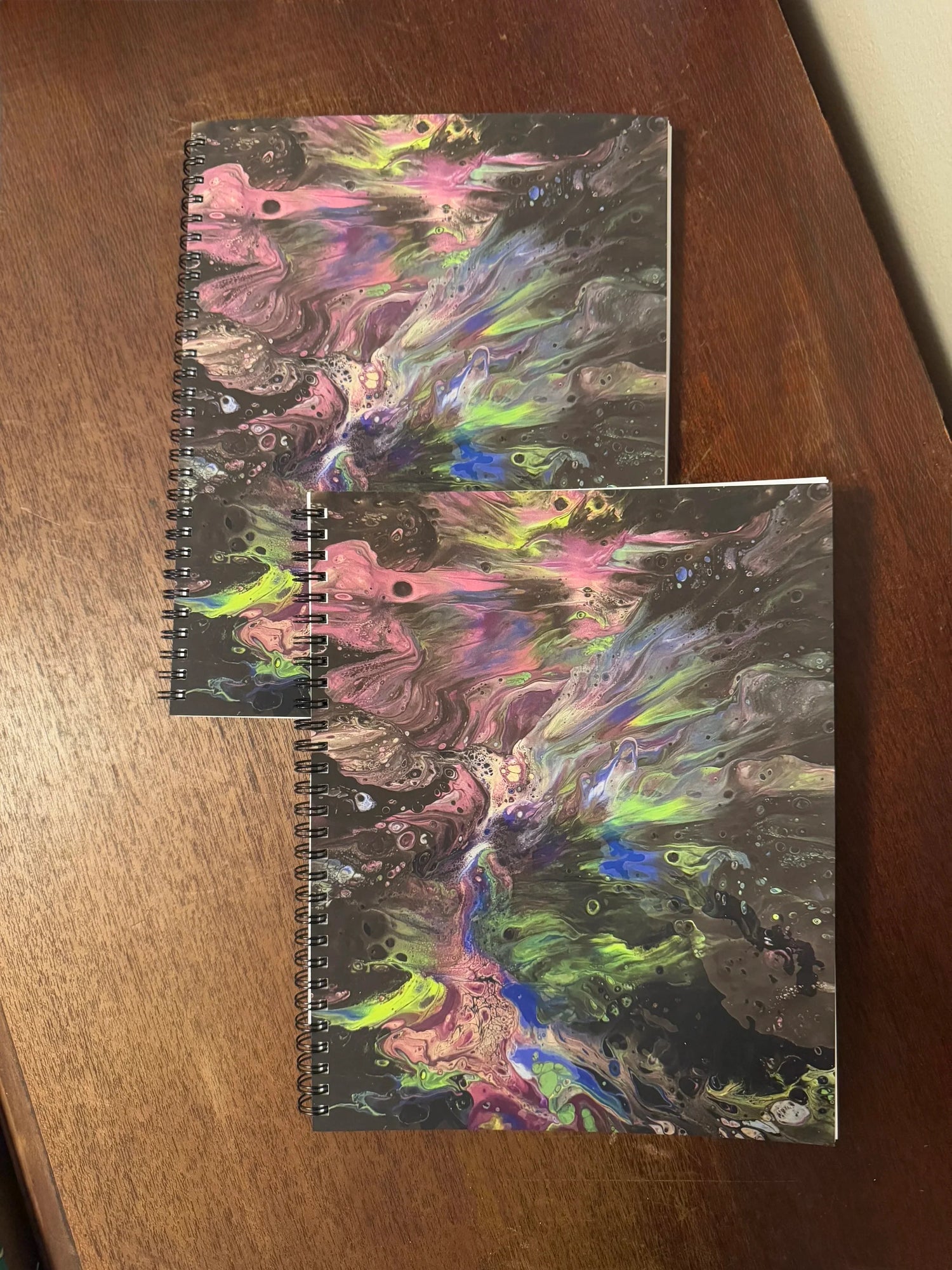 Purple, Blue, Green - Peacock - Soft Touch Cover Spiral Journal -  8"x10"