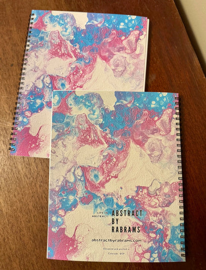 Blue and Pink Soft Touch Cover Spiral Journal -  8"x10"  - Trans Pride