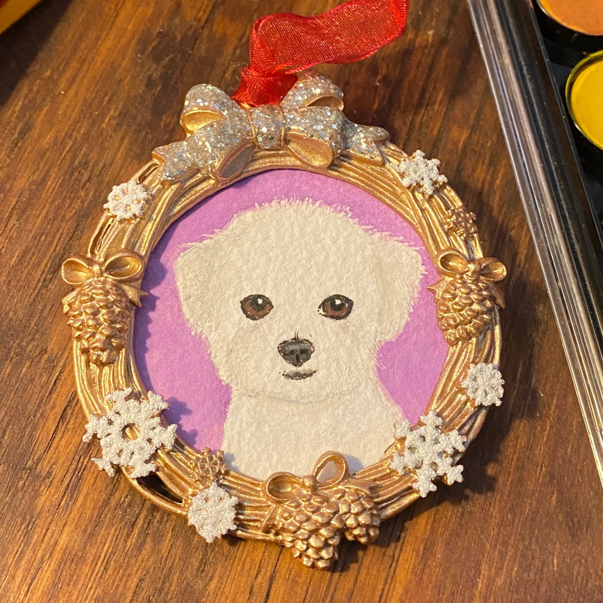 Custom Watercolor Pet Ornament