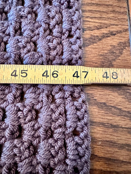 47x63 Handmade Med. Weight Crocheted Afghan | Old World Dutch Traditional Handiwork - Rainbow Folk Stripes | Free Shipping!