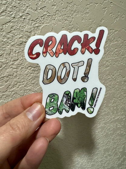 Crack! Dot! Bam! Mahjong Vinyl Sticker