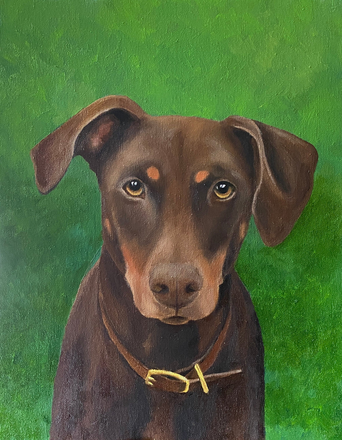 Commissioned Pet Portrait Oil Painting