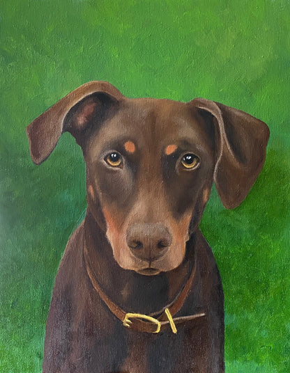 Commissioned Pet Portrait Oil Painting