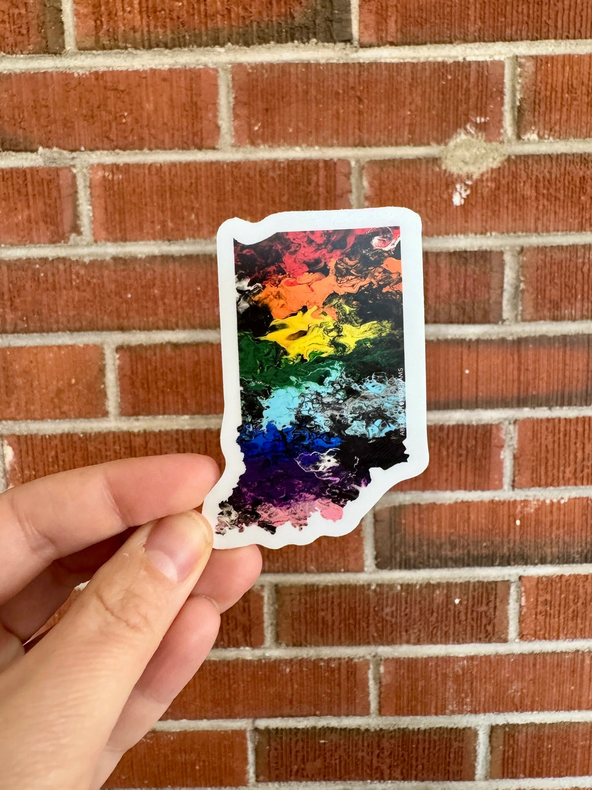 Indiana State Sticker - Vinyl - Waterproof - LGBTQ - Trans