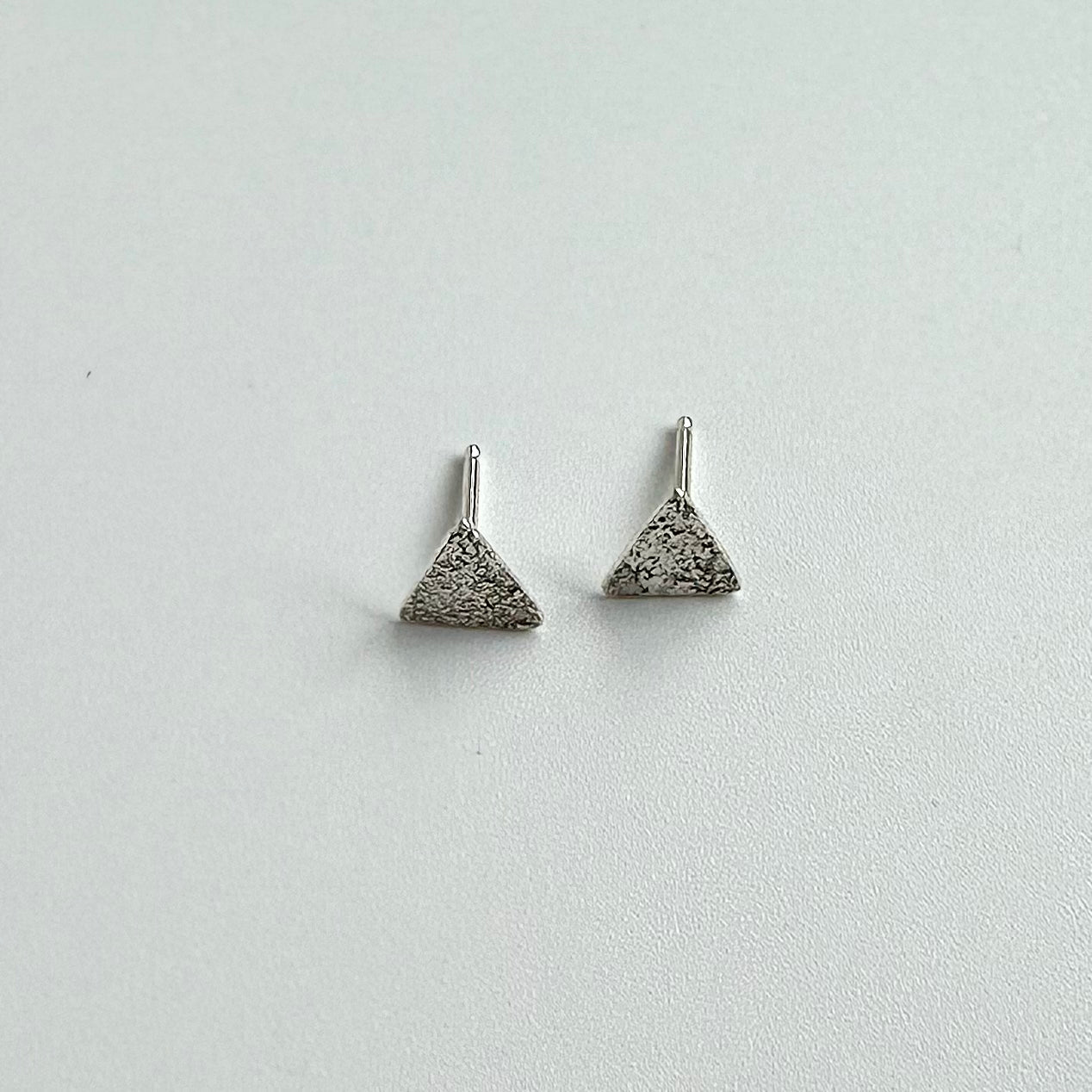 Sterling Silver Triangle Studs