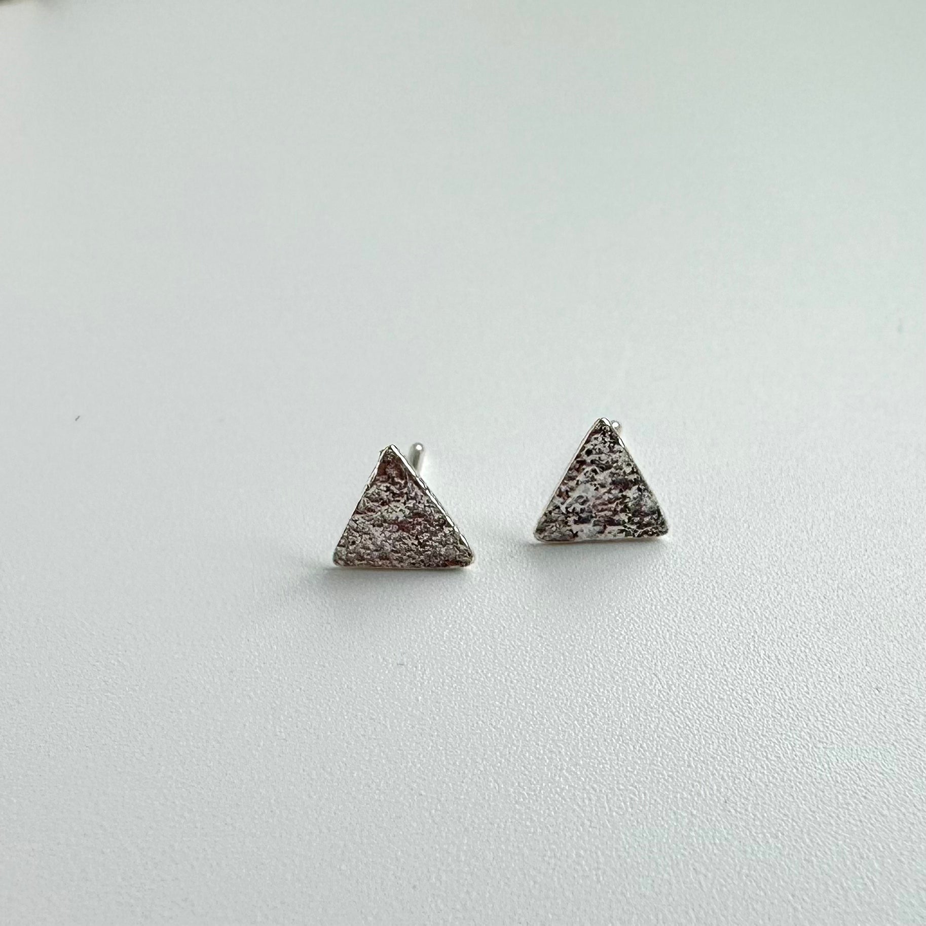 Sterling Silver Triangle Studs