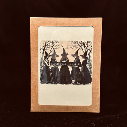 Girls Will be Girls Ivory 5x7 Greeting Card